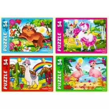 Пазл «Волшебный мир животных», 54 элемента, МИКС