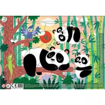 Пазл в рамке «Панды», 21 элемент