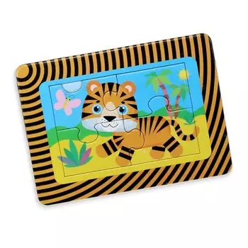 Пазл в рамке «Тигрёнок», 4 элемента