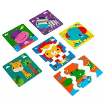 Пазл зигзаг «Зоопарк», 18 элемент