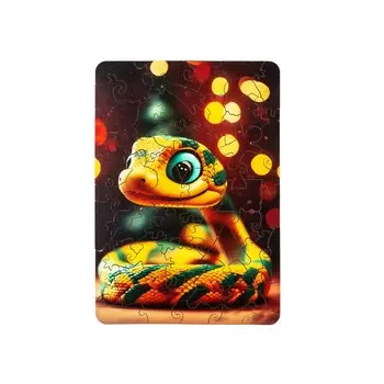 Пазл фигурный «Змейка малыш», 51 деталь