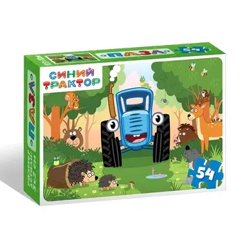 Пазл «Зверята в лесу», 54 детали, Синий трактор