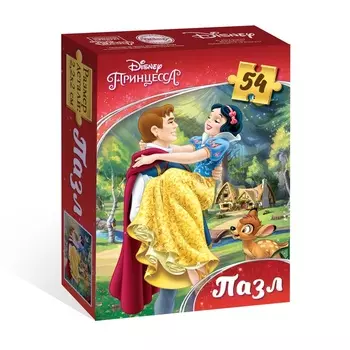 Пазлы «Белоснежка и принц», 54 детали, Принцессы