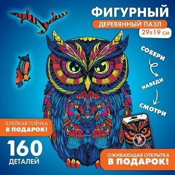 Пазлы фигурные «Сова», 160 деталей