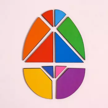 Пазлы деревянные «Колумбово яйцо», 10 деталей