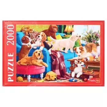 Пазлы «Игривые щенки», 2000 элементов