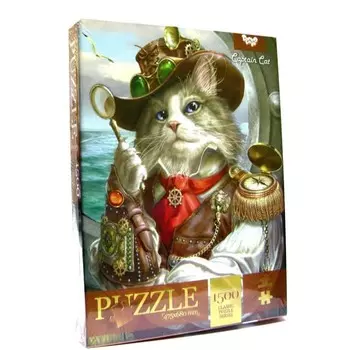 Пазлы картонные «Капитан кот», 1500 элементов