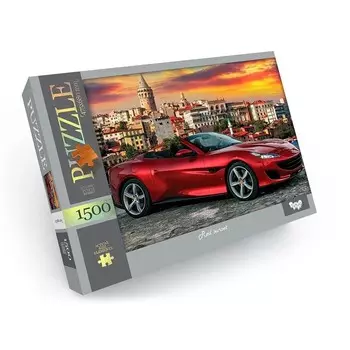 Пазлы картонные «Красный кабриолет», 1500 элементов