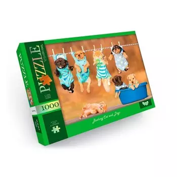 Пазлы картонные «Любимые питомцы», 1000 элементов