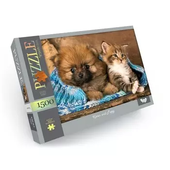Пазлы картонные «Пушистики», 1500 элементов