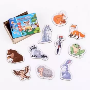 Пазлы «Любимые картинки», лесные животные