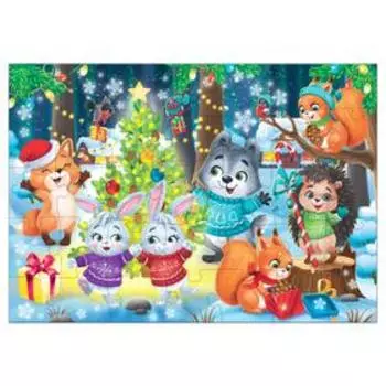 Пазлы «Новогодний праздник», 35 элементов