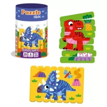 Пазлы-палочки «Динозавры» ,16 элементов