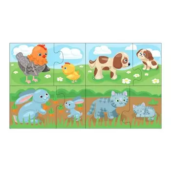 Пазлы парные «Мама и малыш», 20 элементов, Far far land Wood