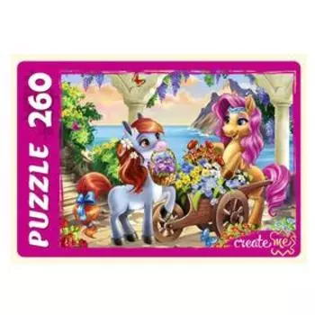Пазлы «Пони на цветочной террасе», 260 элементов