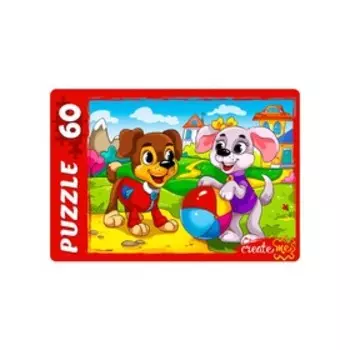 Пазлы «Забавные щенки», 60 элементов