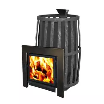 Печь банная «Флагман 18», сетка, закрытая каменка