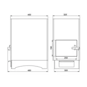 Печь для бани «Копеечка», без бака, толщина стали 6 мм