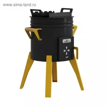 Печь-мангал для казана Grillux LUX, 46.6х46.8х67.5 см, сталь 2 мм, термокраска