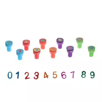 Печать цветная «Цифры», набор 10 шт., МИКС