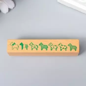 Печать дерево "Лошадки" 8х1,5 см