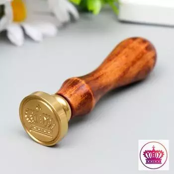 Печать для сургуча с деревянной ручкой «Корона», 92.52.5 см