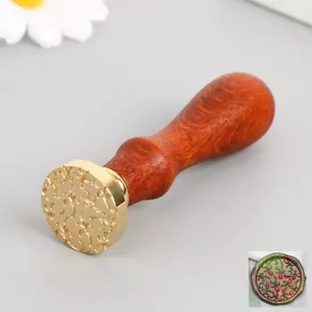 Печать для сургуча с деревянной ручкой «Тюльпаны», 92.52.5 см