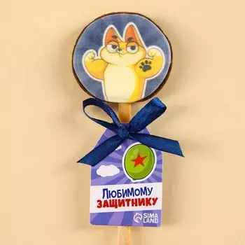 Печенье «Любимому защитнику» на палочке, 15 г.
