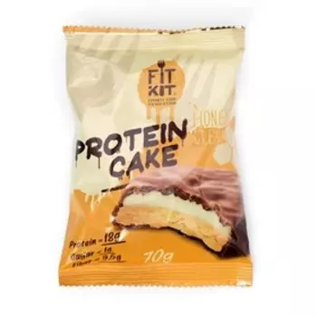 Печенье протеиновое Fit Kit Protein cake, со вкусом медового крема, спортивное питание, 70 г
