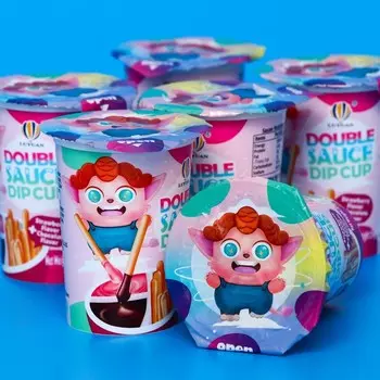 Печенье с шоколадным и клубничным соусом, 24 г * 6 шт