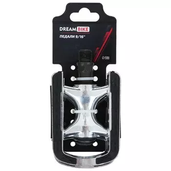 Педали 9/16, c подшипником, цвет серебристый/чёрный
