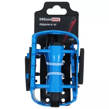 Педали 9/16" Dream Bike, с подшипниками, пластик/сталь, цвет синий
