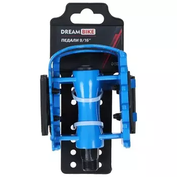 Педали 9/16" Dream Bike, с подшипниками, пластик/сталь, цвет синий