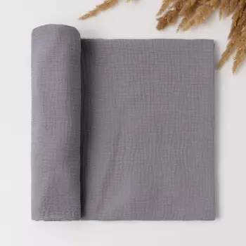 Пелёнка двухслойная «Крошка Я» Gray-blue, 130100 см, хлопок 100%