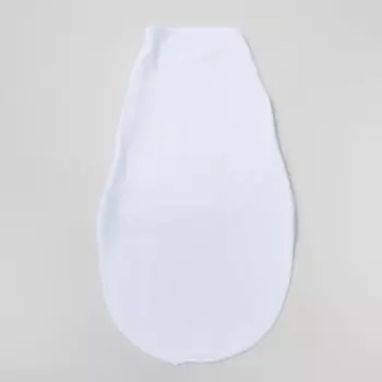 Пеленка-кокон на липучках, рост 50-62 см, кулирка, цвет белый 1139