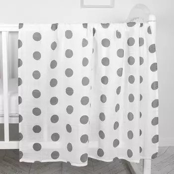 Пеленка муслиновая, «Горох серый», размер 120х120 см