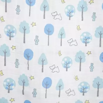 Пеленка муслиновая, «Волшебный лес», размер 120х120 см