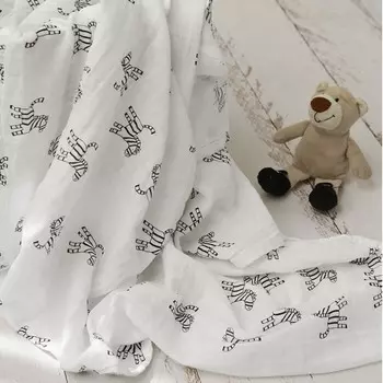 Пеленка муслиновая «Зебра», размер 120х120 см