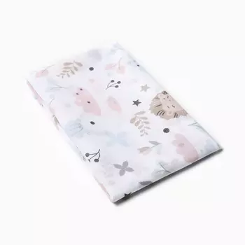 Пеленка ситцевая 75х120 см, Ежик 80г/м, хлопок 100%