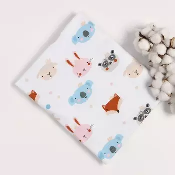 Пелёнка фланелевая Лесные друзья, размер 75х120 см, 170 г/м, хлопок 100%