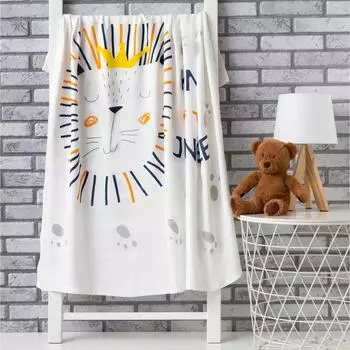 Пелёнка муслиновая Крошка Я «Лев» 110х120 см, двухслойная, 70% бамбук, 30% хлопок