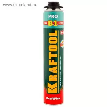 Пена KRAFTOOL KRAFTFLEX PREMIUM PRO B1, проф., монтажная, пистолетная, всесезонная, 750 мл