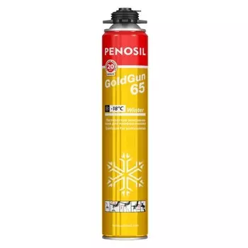 Пена монтажная PENOSIL Gold Gun 65 winter, пистолетная, зимняя, 875 мл