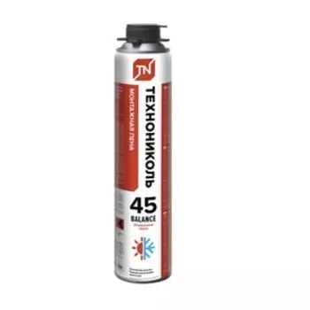 Пена монтажная ТЕХНОНИКОЛЬ 45 BALANCE, профессиональная, всесезонная, до 45 л, 1000 мл