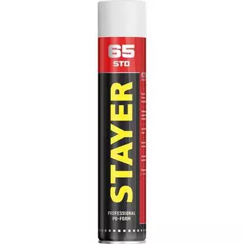 Пена "Stayer" black MAX 65, профессиональная монтажная, адаптерная, всесезонная, 800 мл