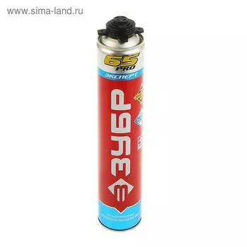 Пена "ЗУБР" эксперт PRO 65 профессиональная, монтажная, пистолетная, всесезонная, 850 мл