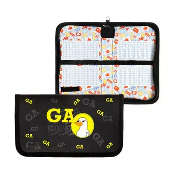 Пенал 1 секция 115 х 190 мм, Hatber "Га-га-га", ламинированный картон, чёрный/жёлтый (объёмный 3D-рисунок) NPn_43003