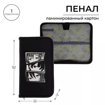 Пенал школьный, 1 секция, 11.520.53 см «Аниме глаза»