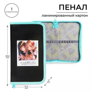 Пенал школьный, 1 секция, 11.520.53 см «Аниме снимок»