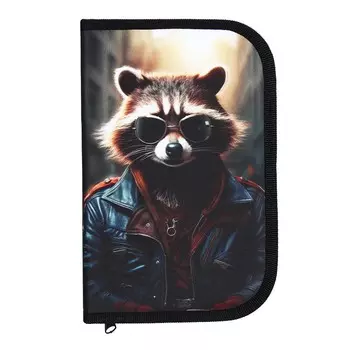 Пенал школьный, 1 секция, 13214 см «Енот»